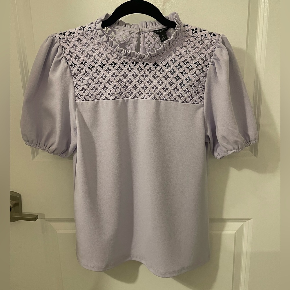 Ann Taylor Blouse, Size Small Petite, Lilac Purple, New With Tags